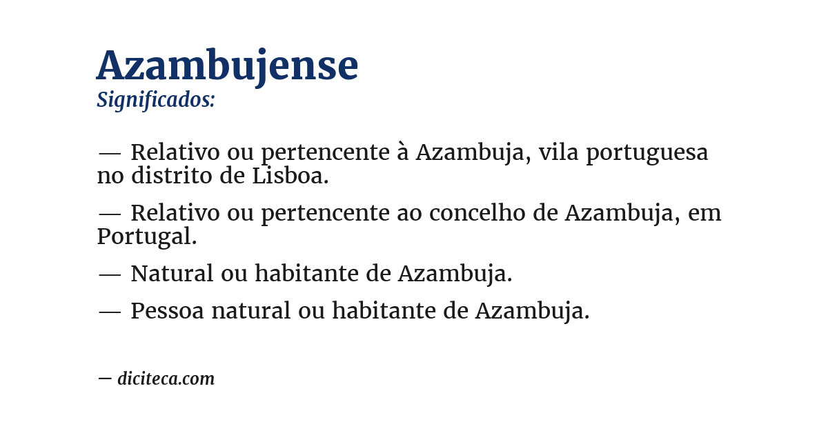 Significado de azambujense