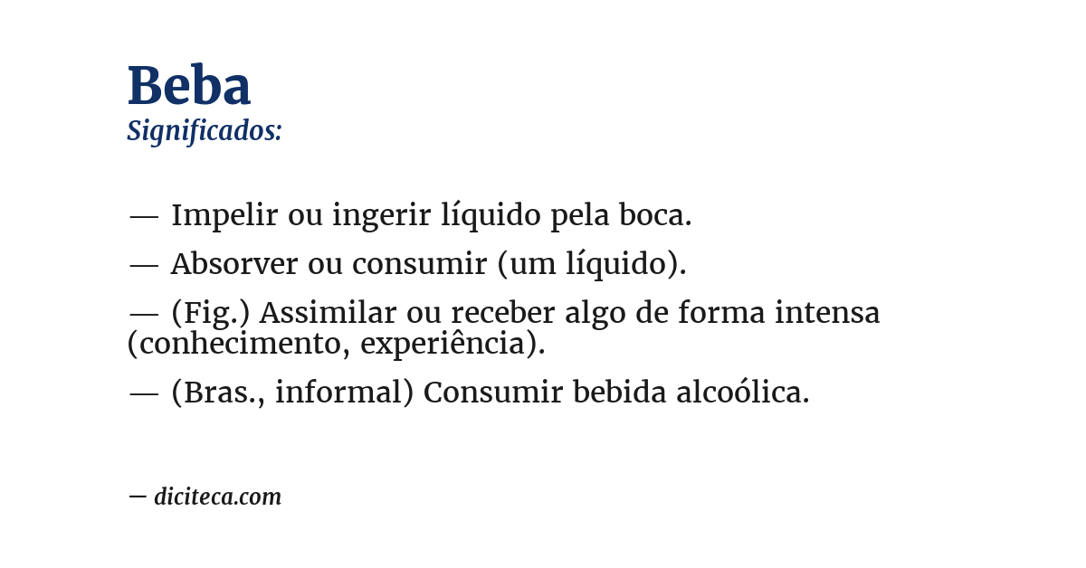 Significado de beba