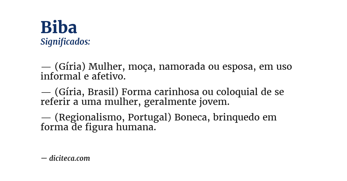 Significado de biba