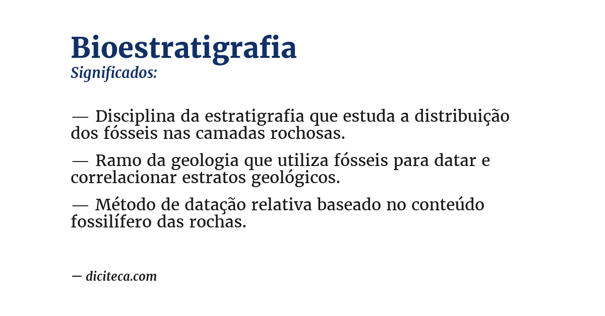 Significado de bioestratigrafia