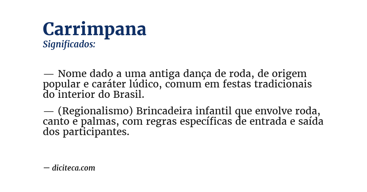 Significado de carrimpana