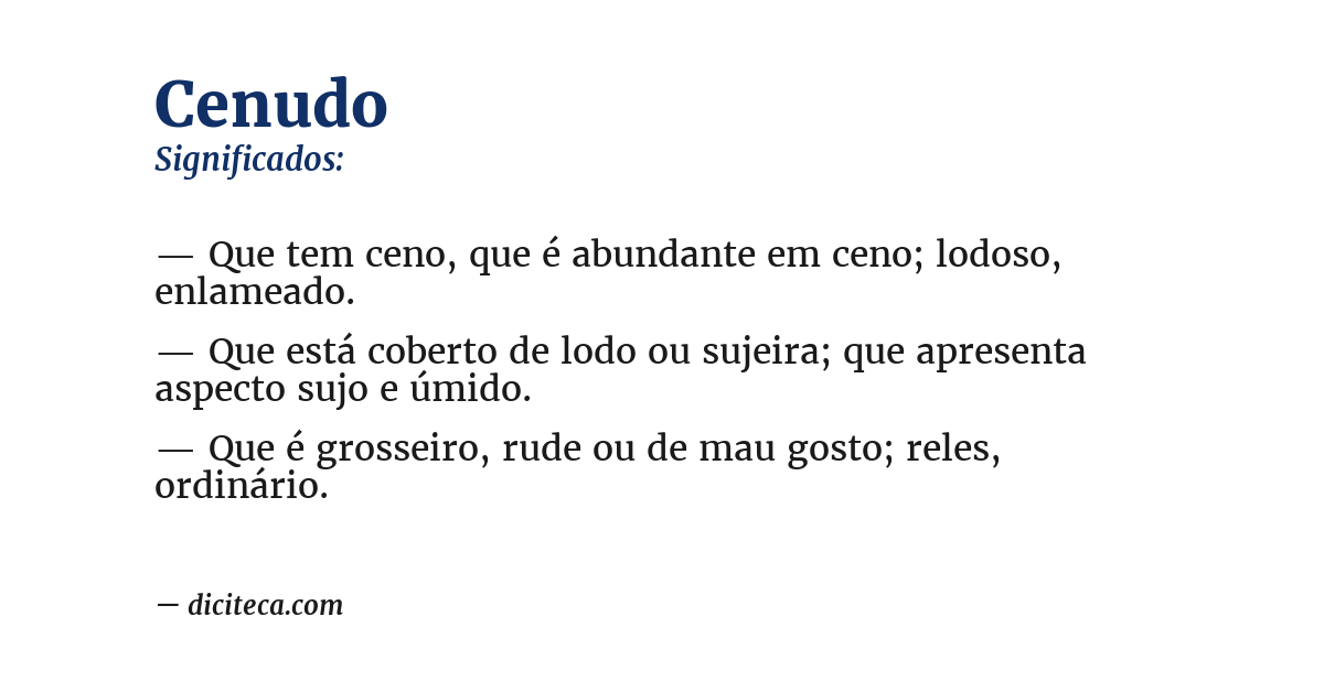 Significado de cenudo