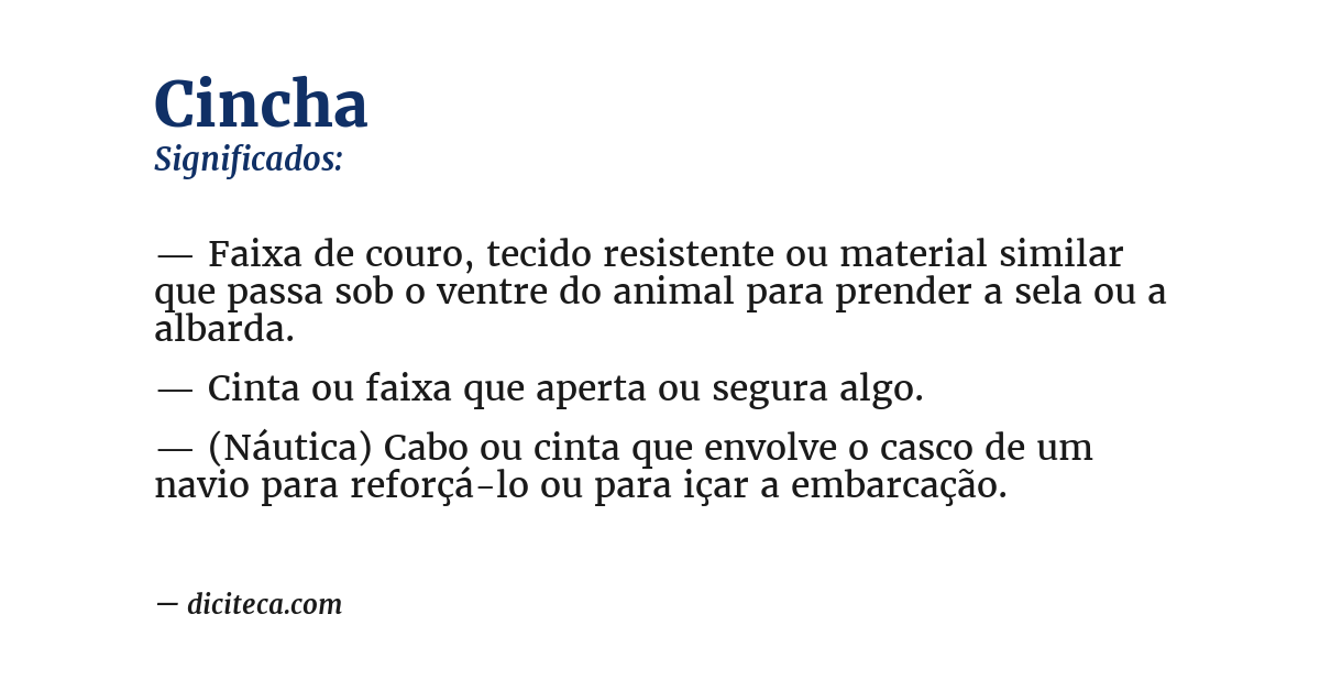 Significado de cincha