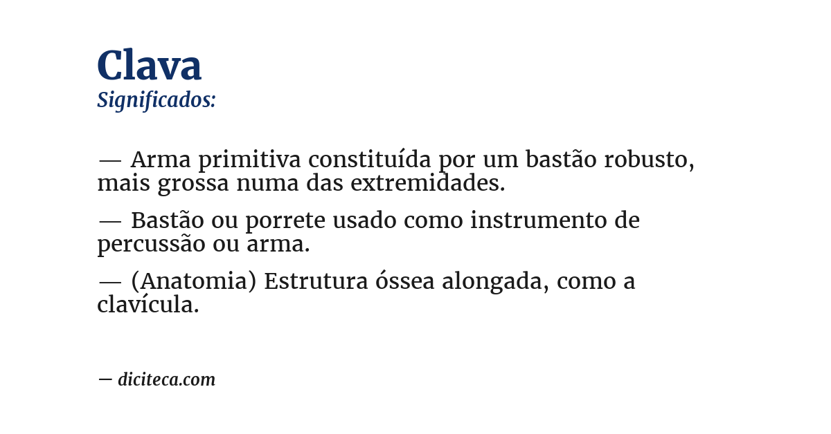 Significado de clava