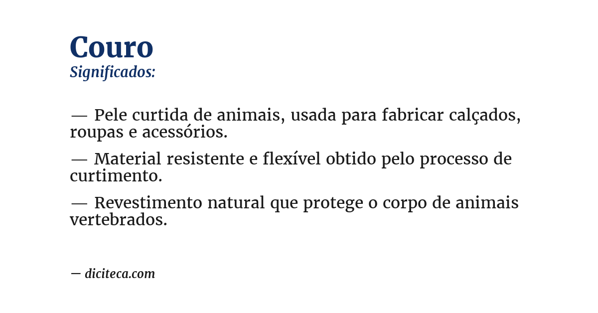 Significado de couro