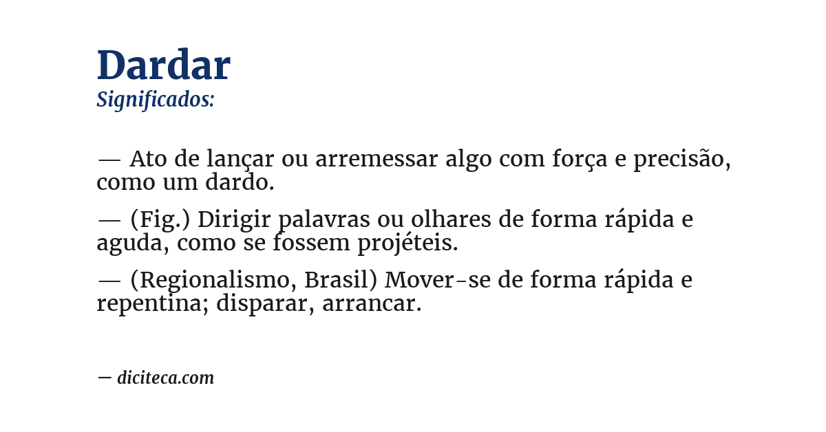 Significado de dardar