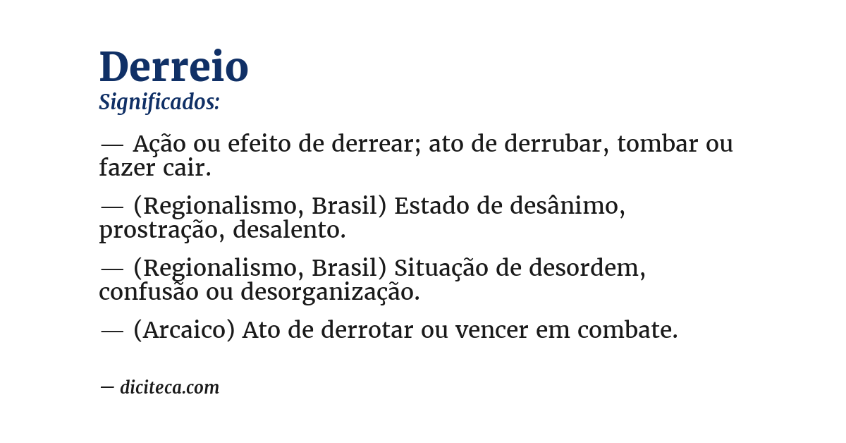 Significado de derreio