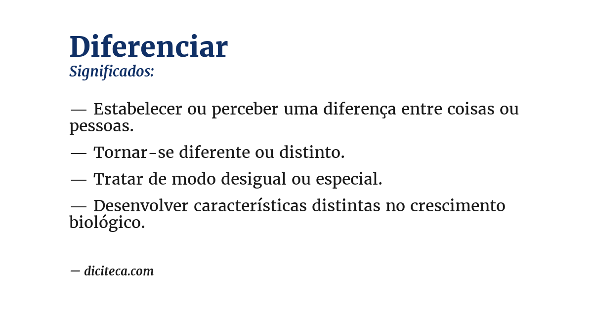 Significado de diferenciar