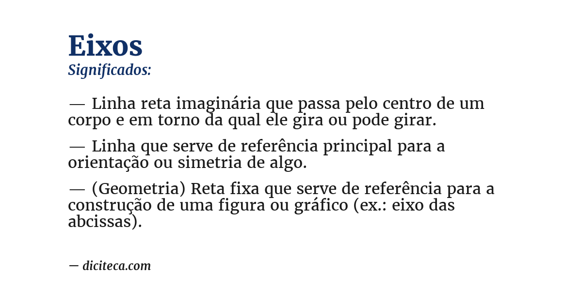 Significado de eixos