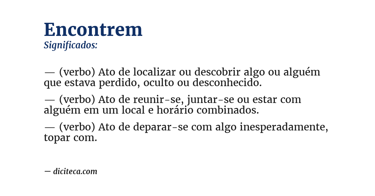 Significado de encontrem
