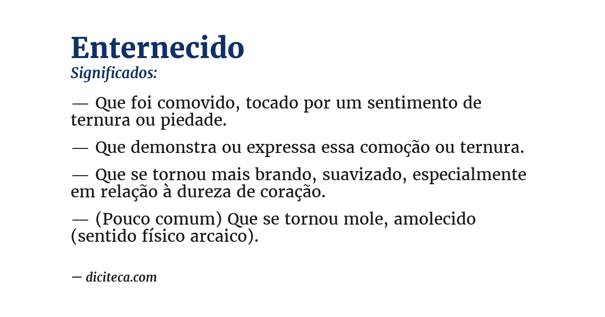 Significado de enternecido