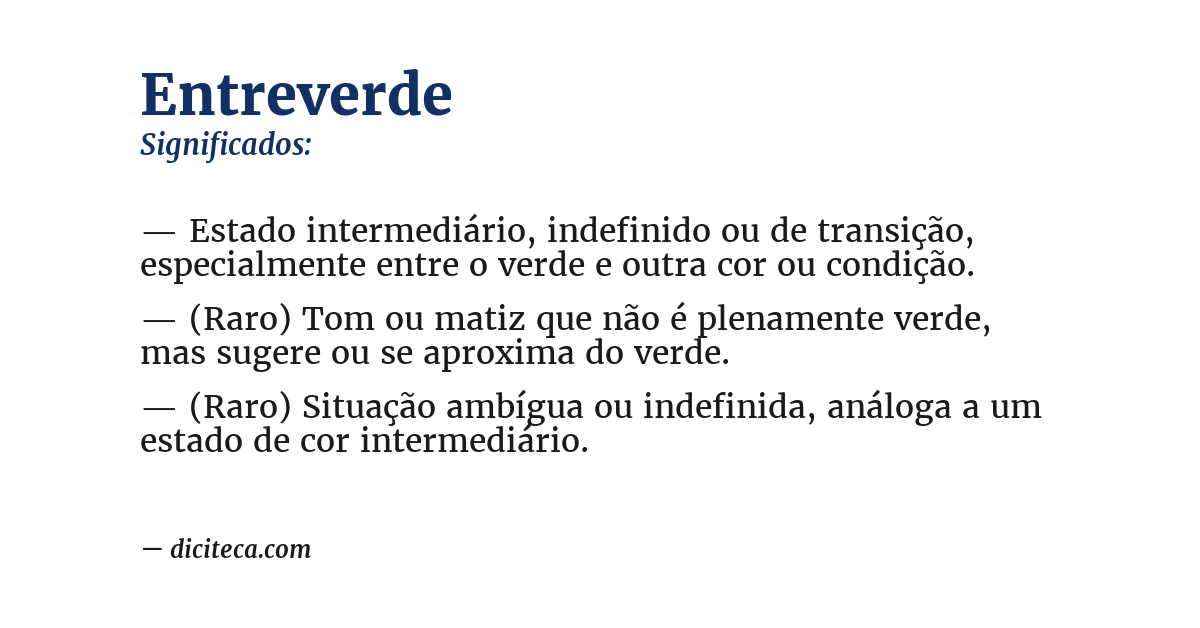 Significado de entreverde