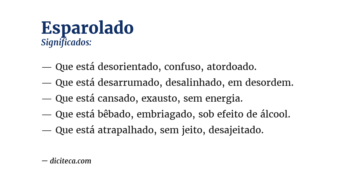 Significado de esparolado
