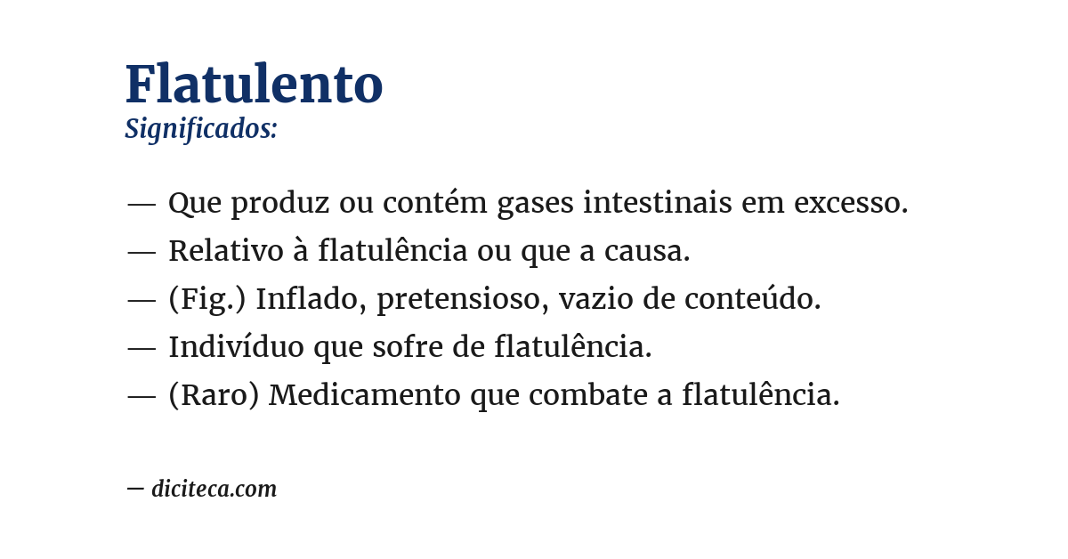 Significado de flatulento