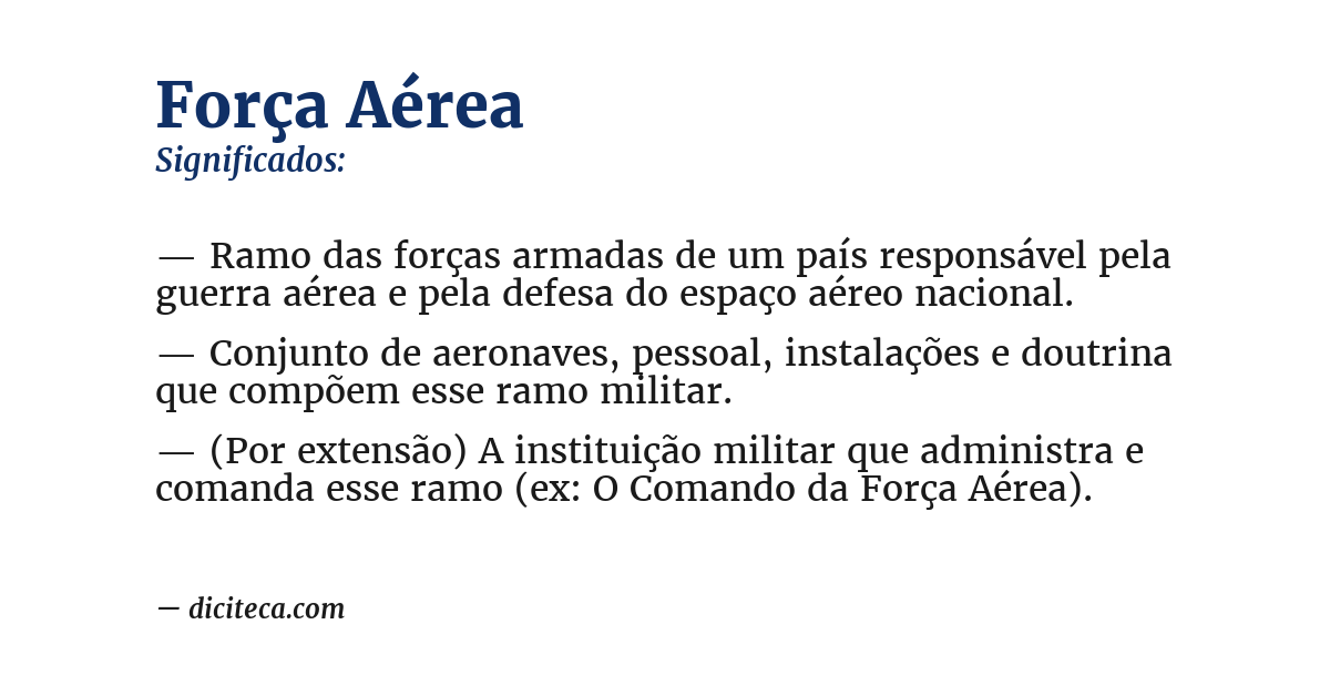 Significado de força aérea