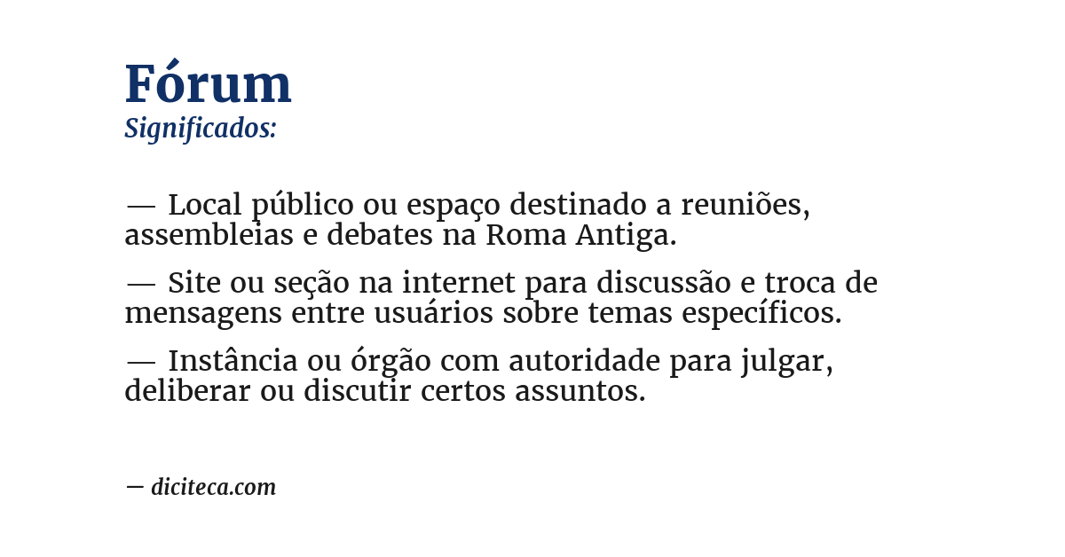 Significado de fórum