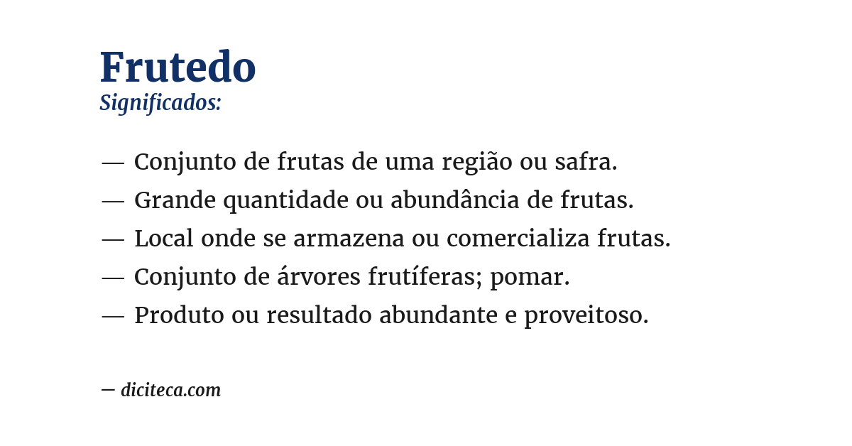 Significado de frutedo