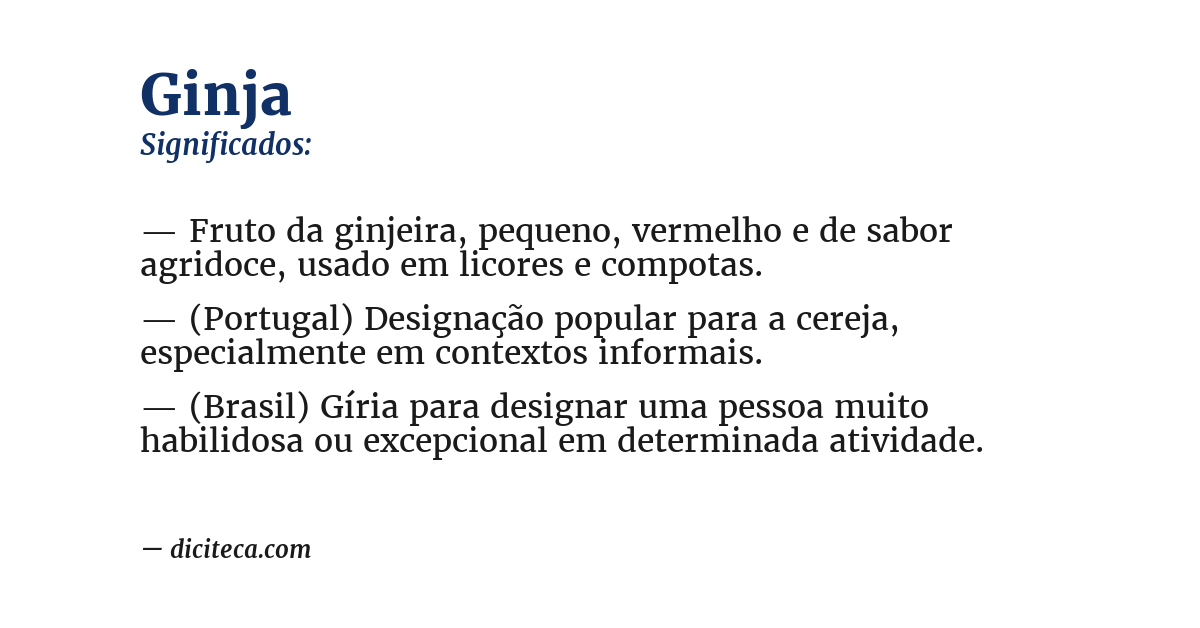 Significado de ginja