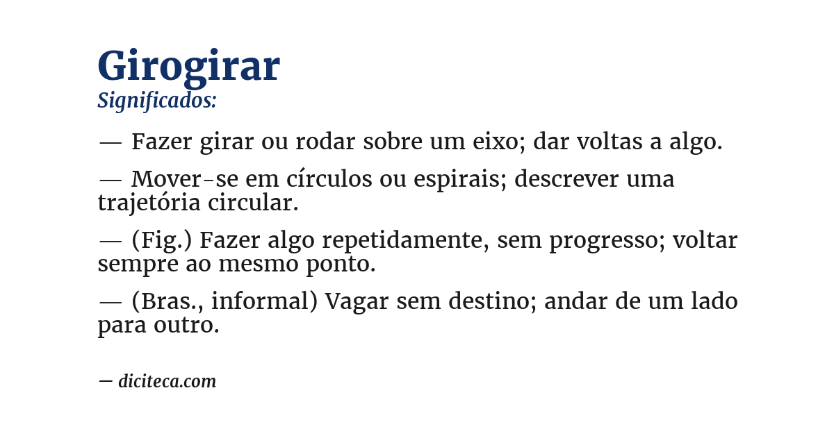 Significado de girogirar
