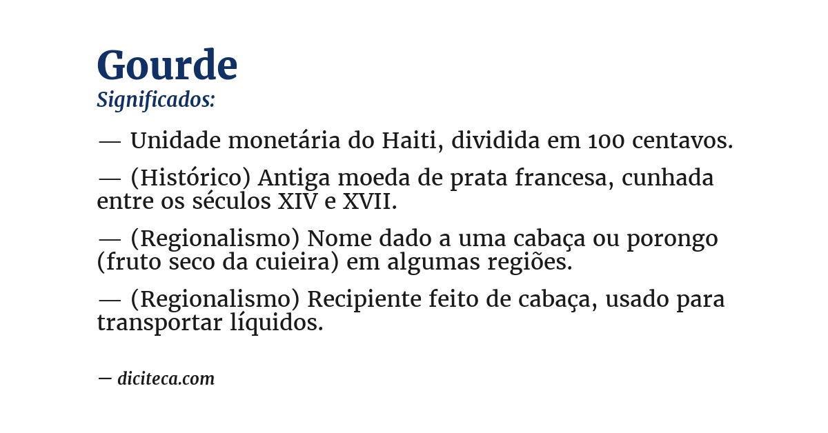 Significado de gourde