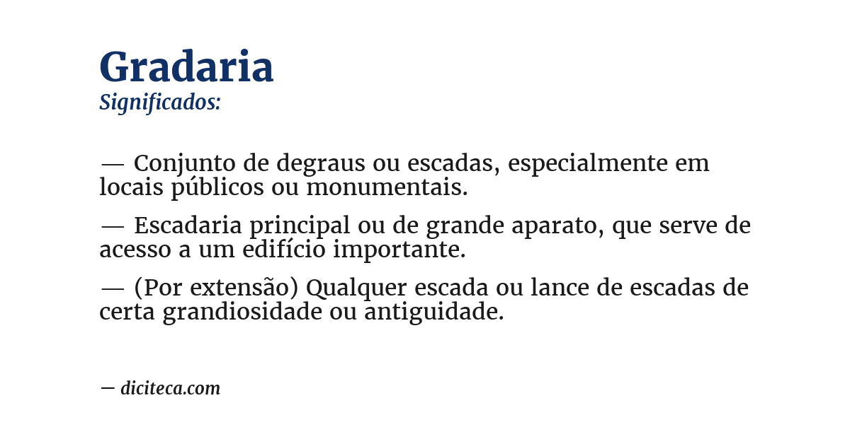 Significado de gradaria