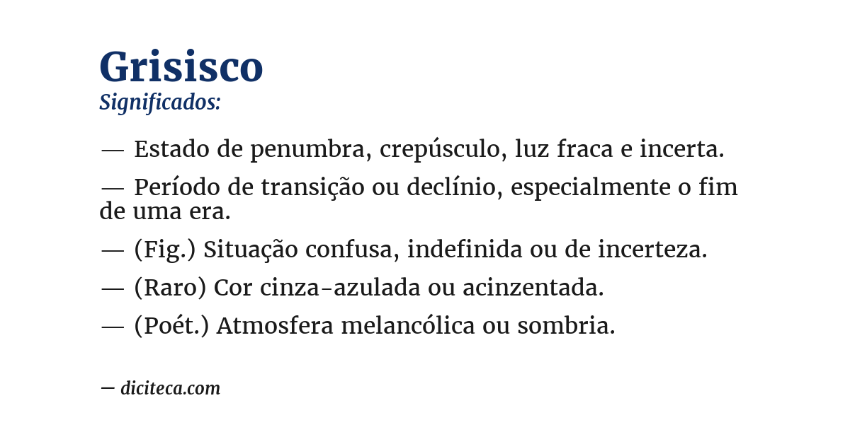 Significado de grisisco