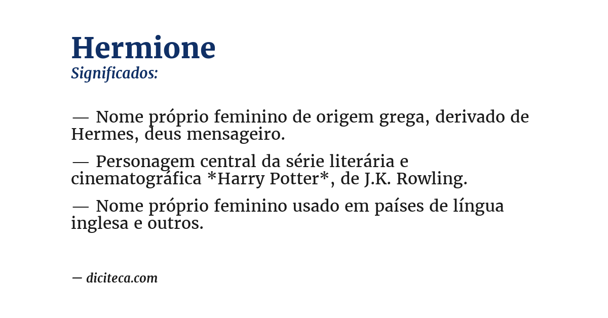 Significado de hermione
