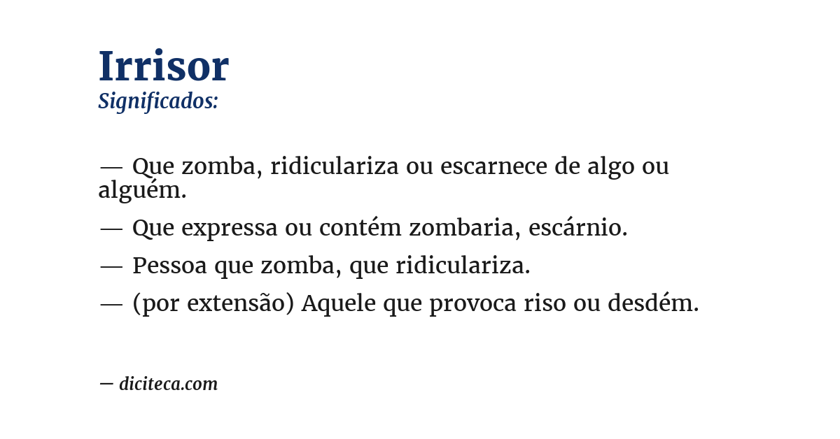 Significado de irrisor