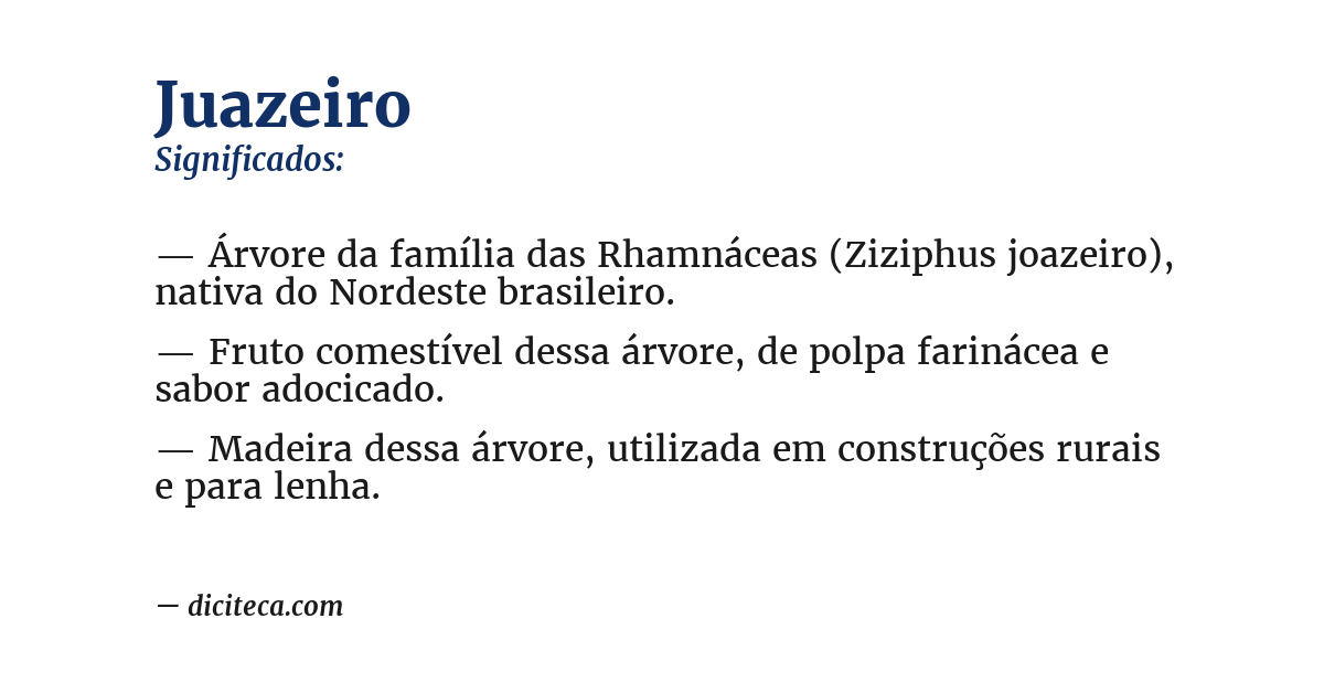 Significado de juazeiro