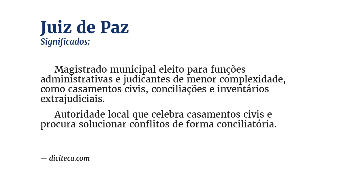 Significado de juiz de paz