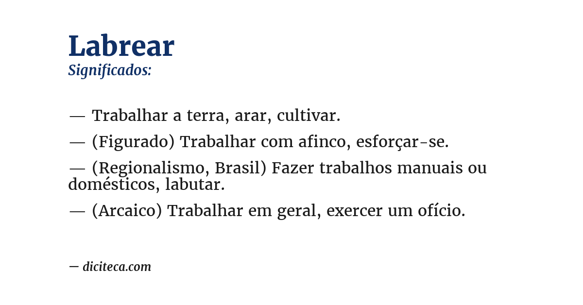 Significado de labrear