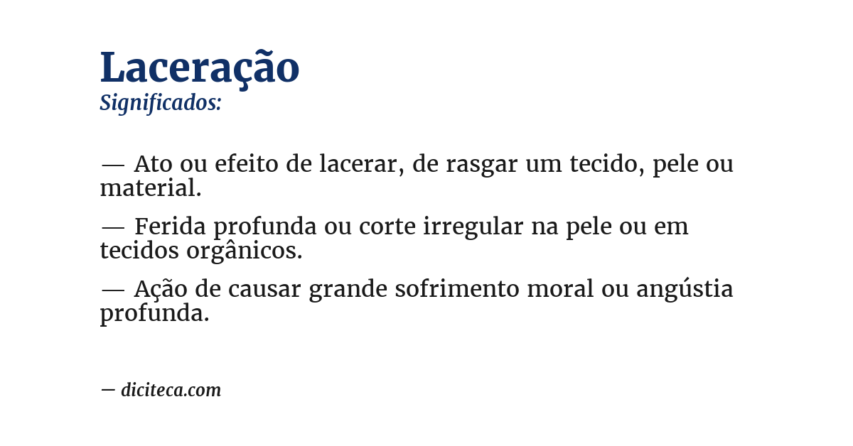 Significado de laceração