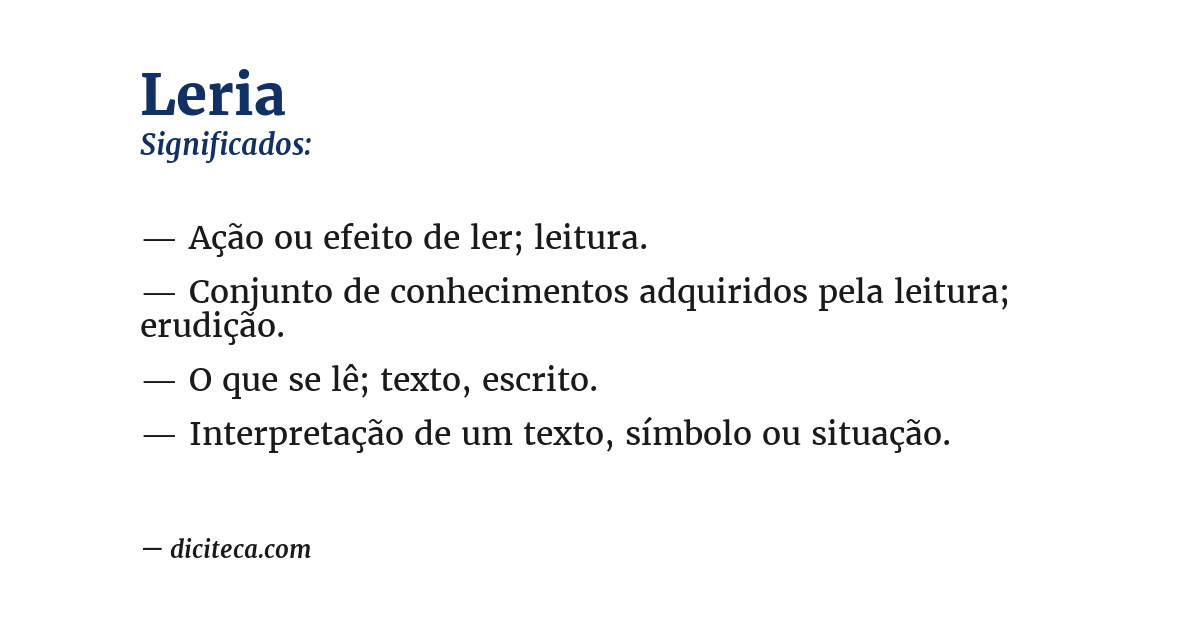 Significado de leria