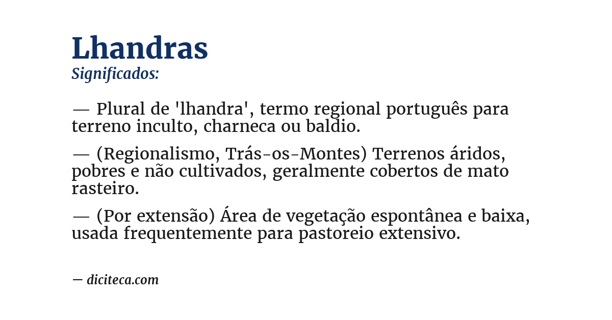Significado de lhandras