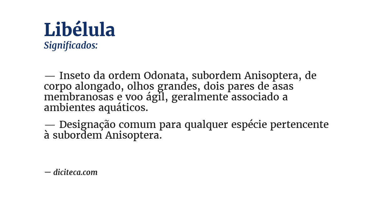 Significado de libélula