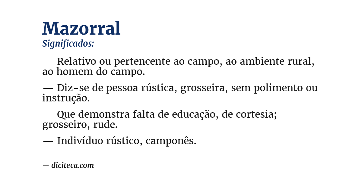 Significado de mazorral
