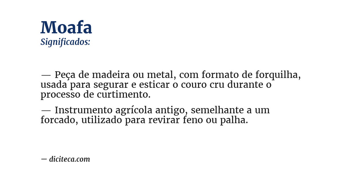 Significado de moafa