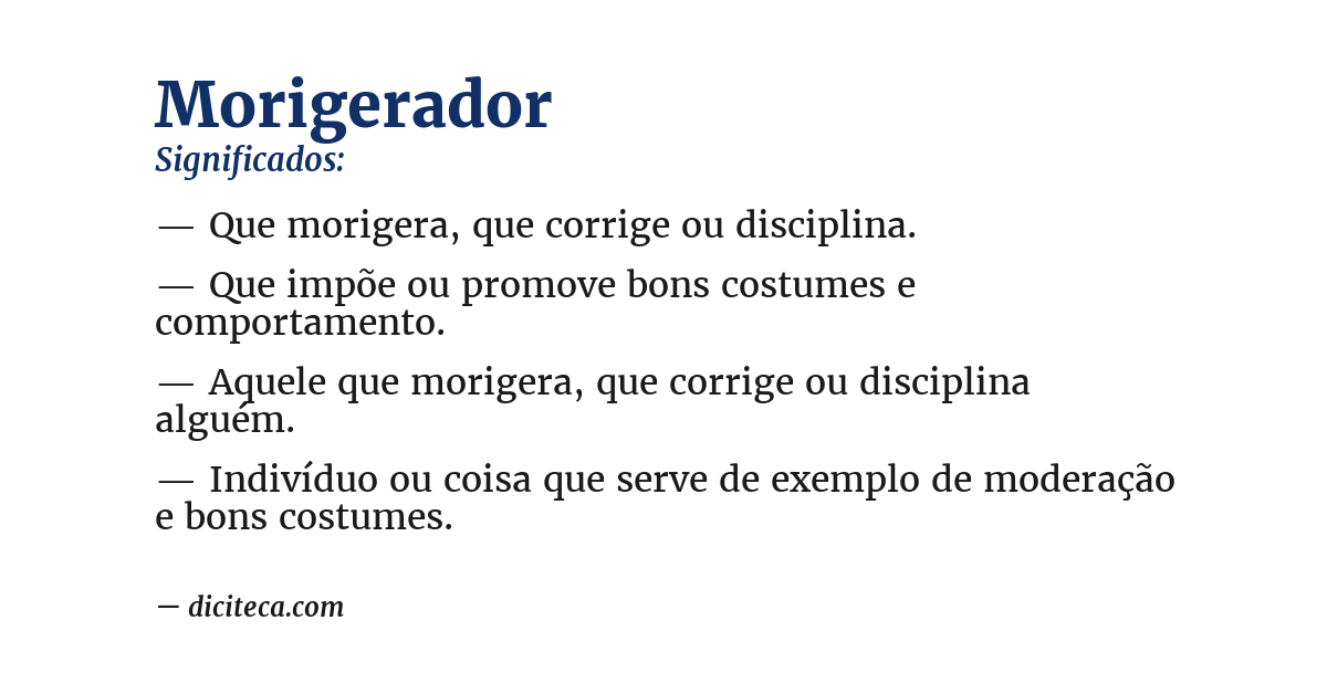 Significado de morigerador