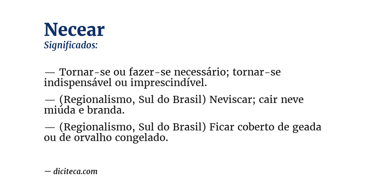 Significado de necear