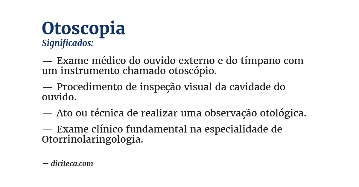 Significado de otoscopia