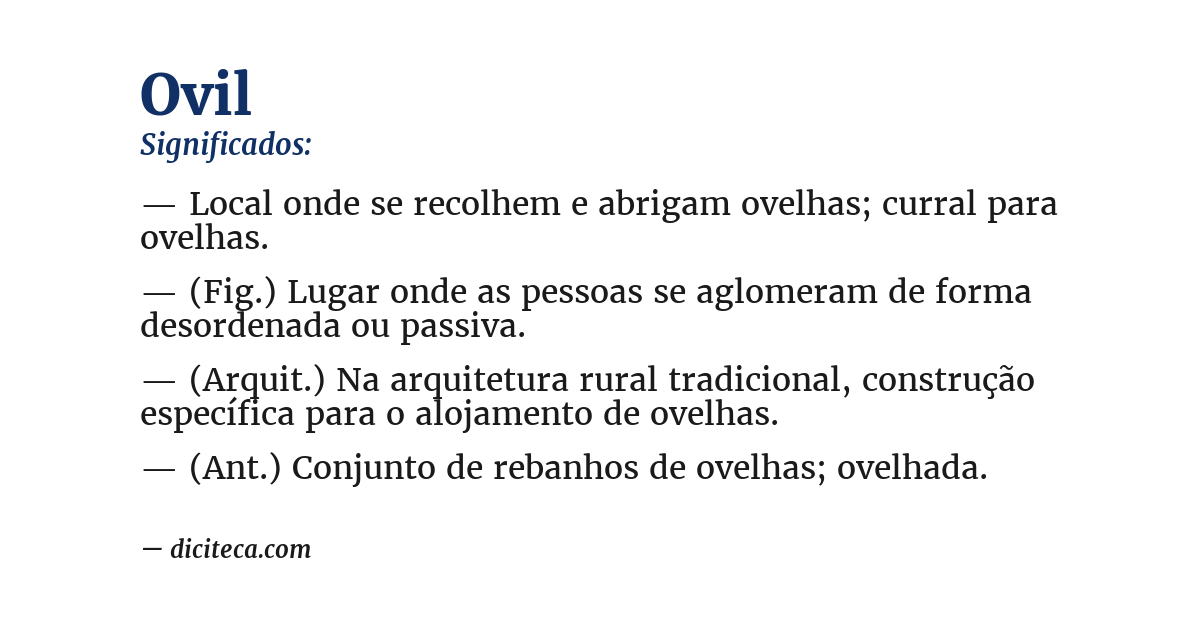 Significado de ovil
