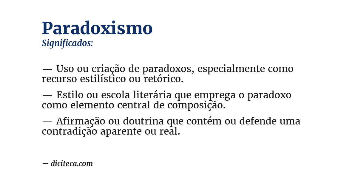 Significado de paradoxismo