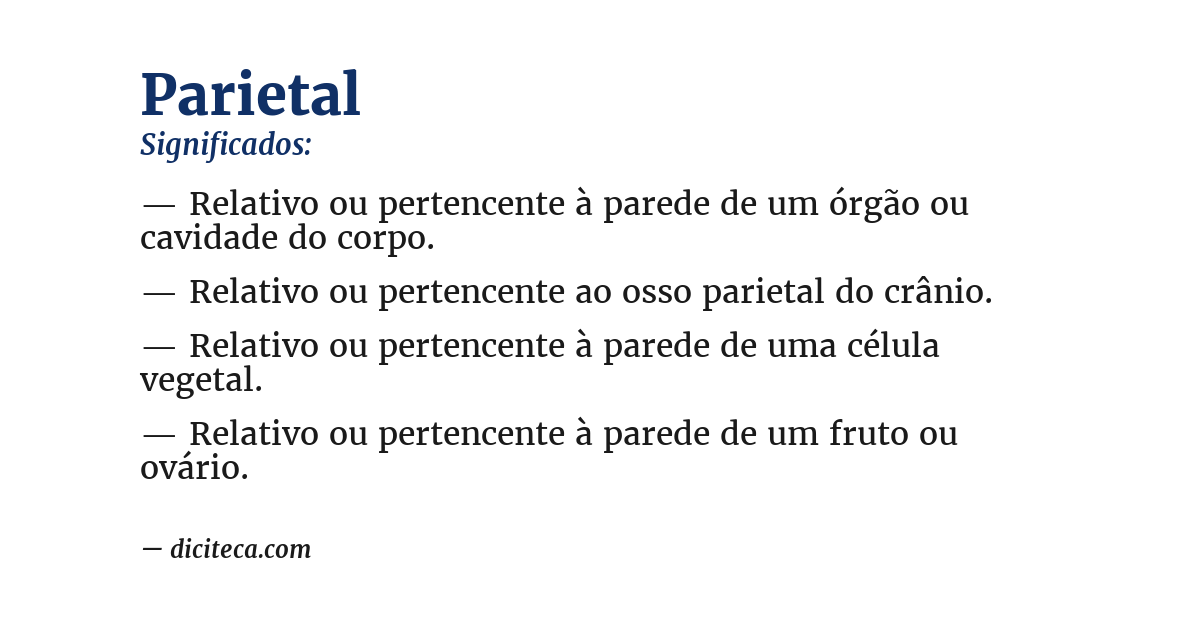 Significado de parietal