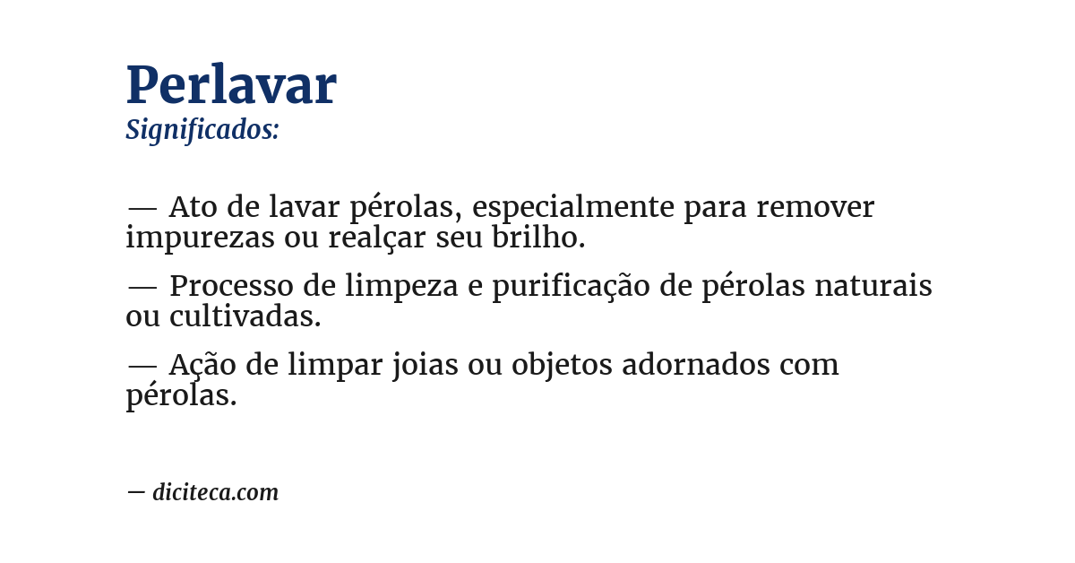 Significado de perlavar