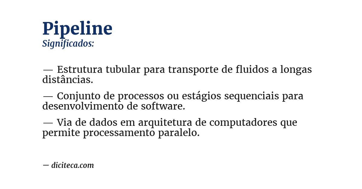 Significado de pipeline