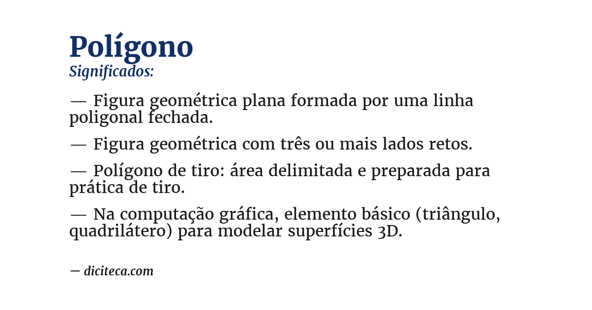Significado de polígono