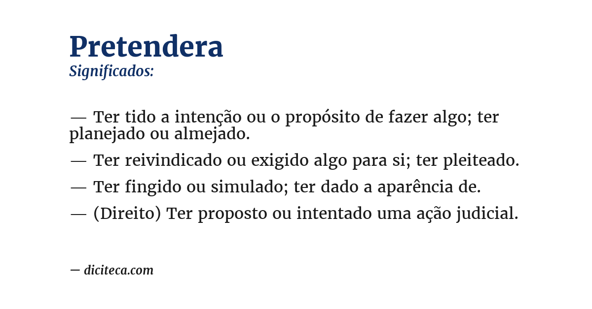 Significado de pretendera