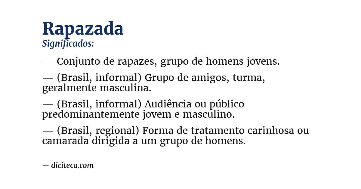 Significado de rapazada