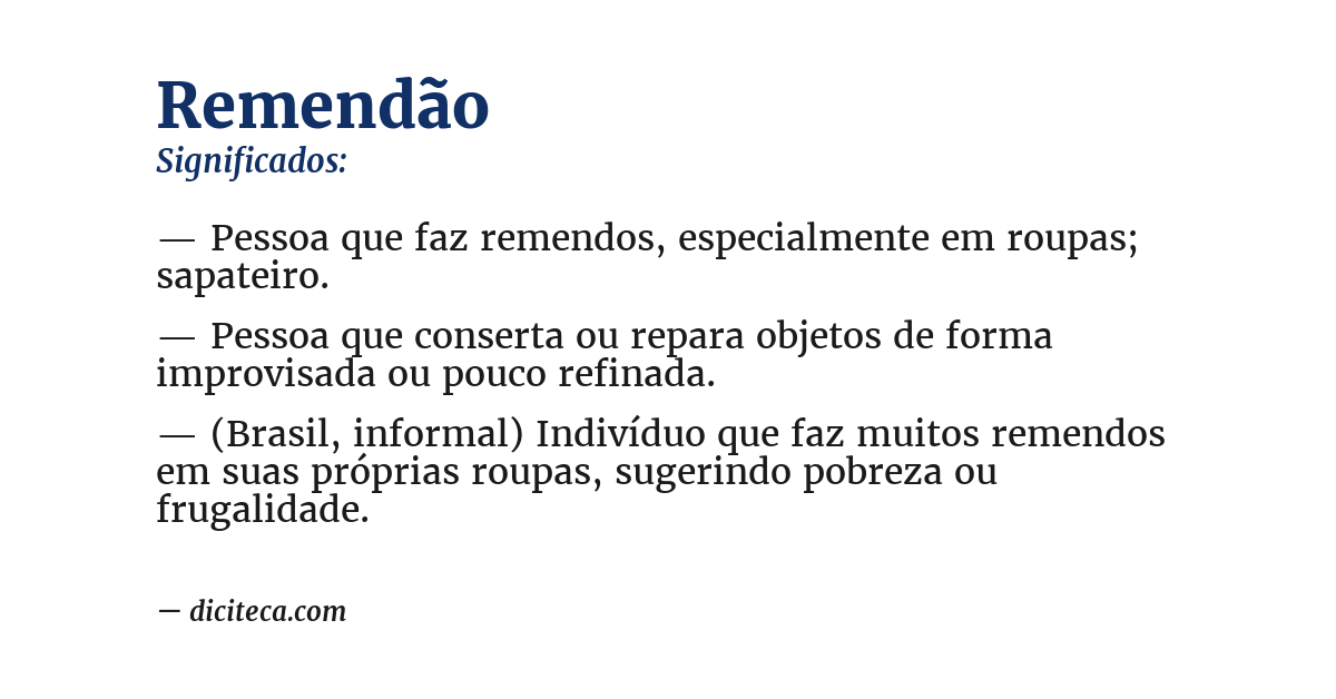 Significado de remendão