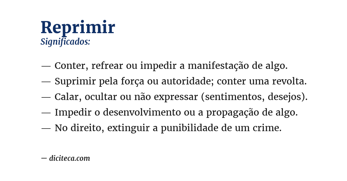 Significado de reprimir
